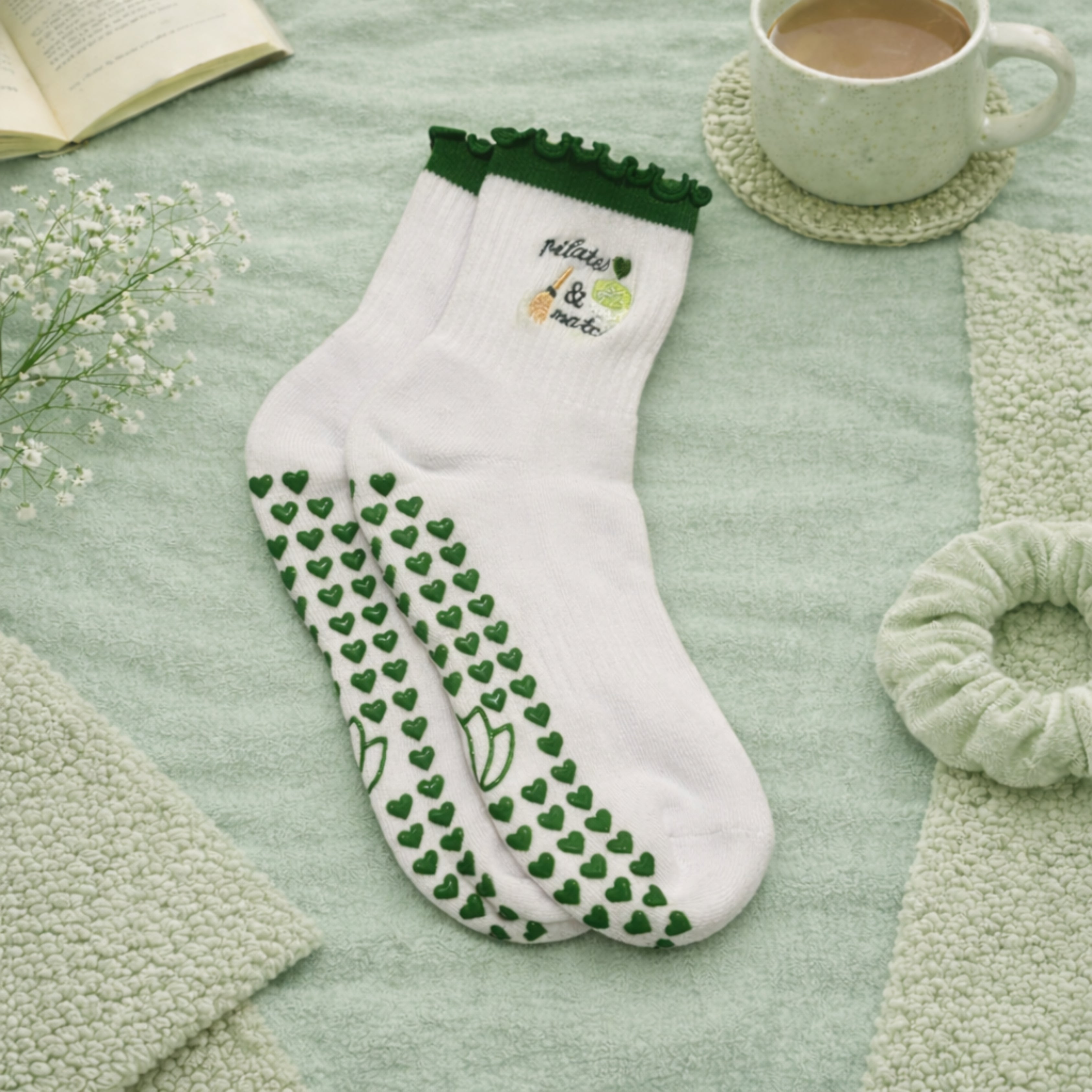 Pilates & Matcha - Grip Socks