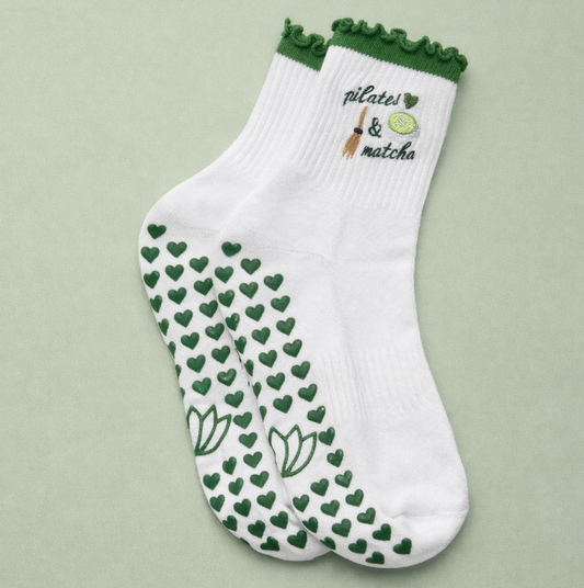 Pilates & Matcha - Grip Socks